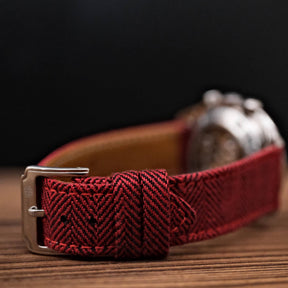 Red Blenheim Herringbone Strap