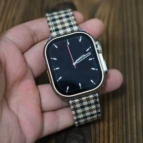 Walnut English Suiting Windowpane Apple Strap