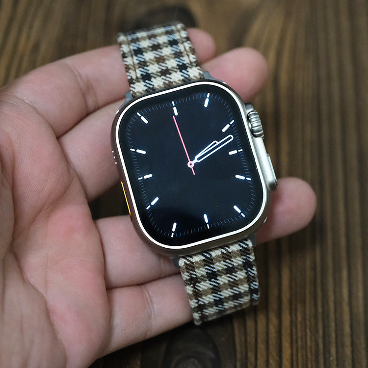 Walnut English Suiting Windowpane Apple Strap