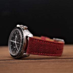 Red Blenheim Herringbone Strap