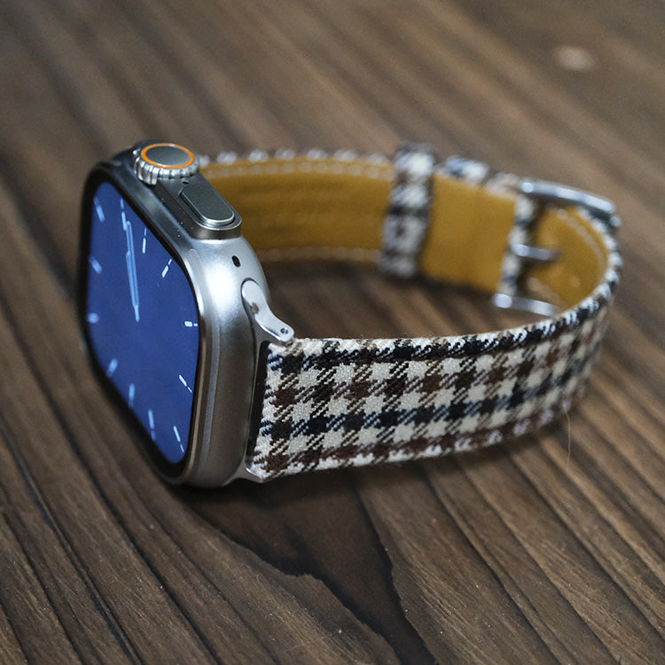 Walnut English Suiting Windowpane Apple Strap