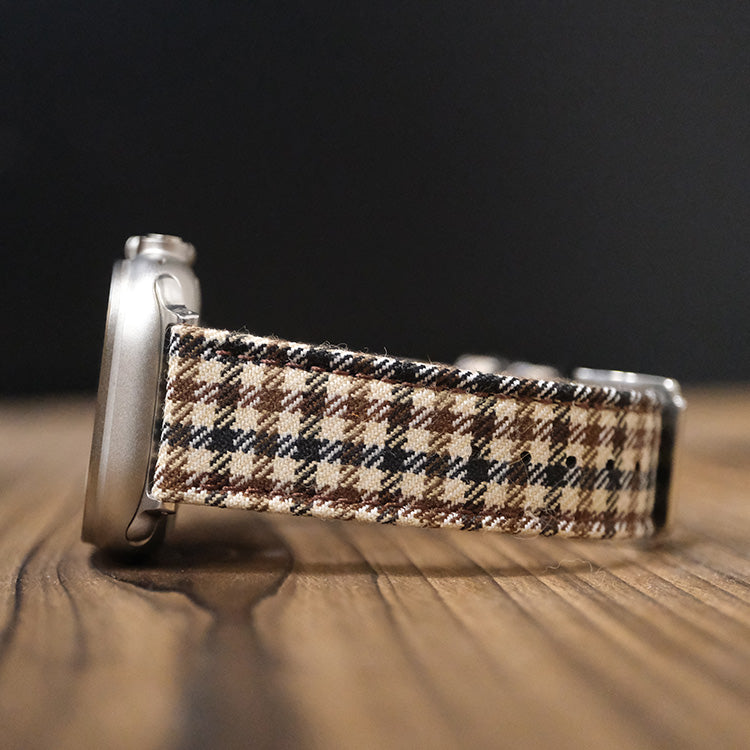 Walnut English Suiting Windowpane Apple Strap