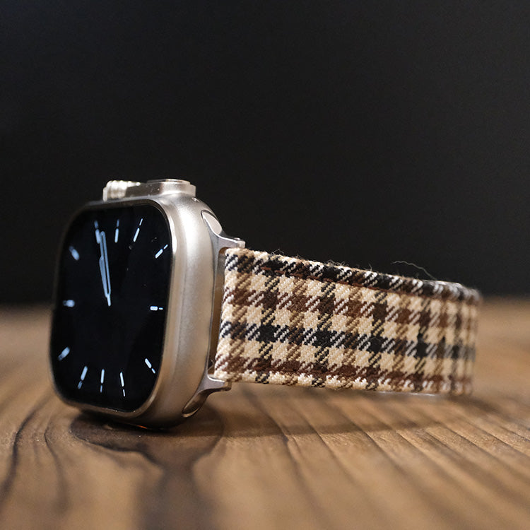Walnut English Suiting Windowpane Apple Strap