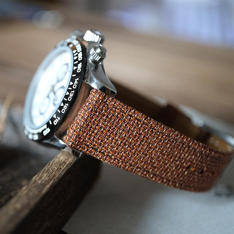 Brown Woven Texture Watch Band