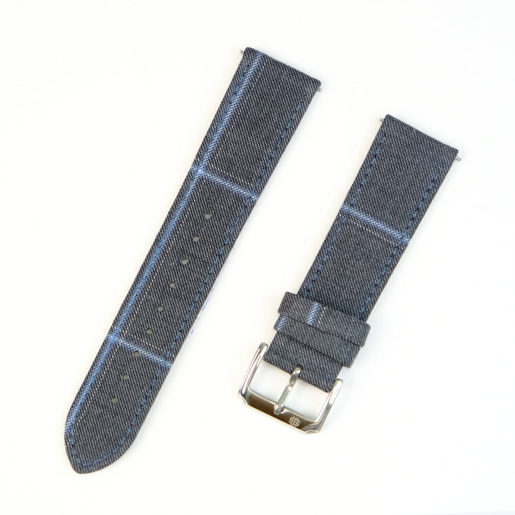 Mid Grey Hairline With Ice Blue Guarded Windowpane Watch Band