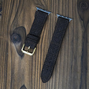 Dark Brown Flannel Apple Strap