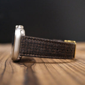 Dark Brown Flannel Apple Strap
