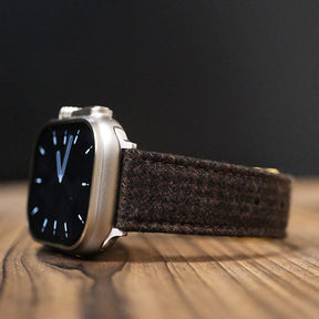 Dark Brown Flannel Apple Strap