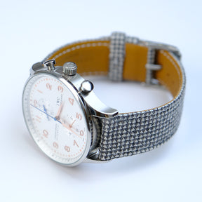 Gray T-striped Watch Band
