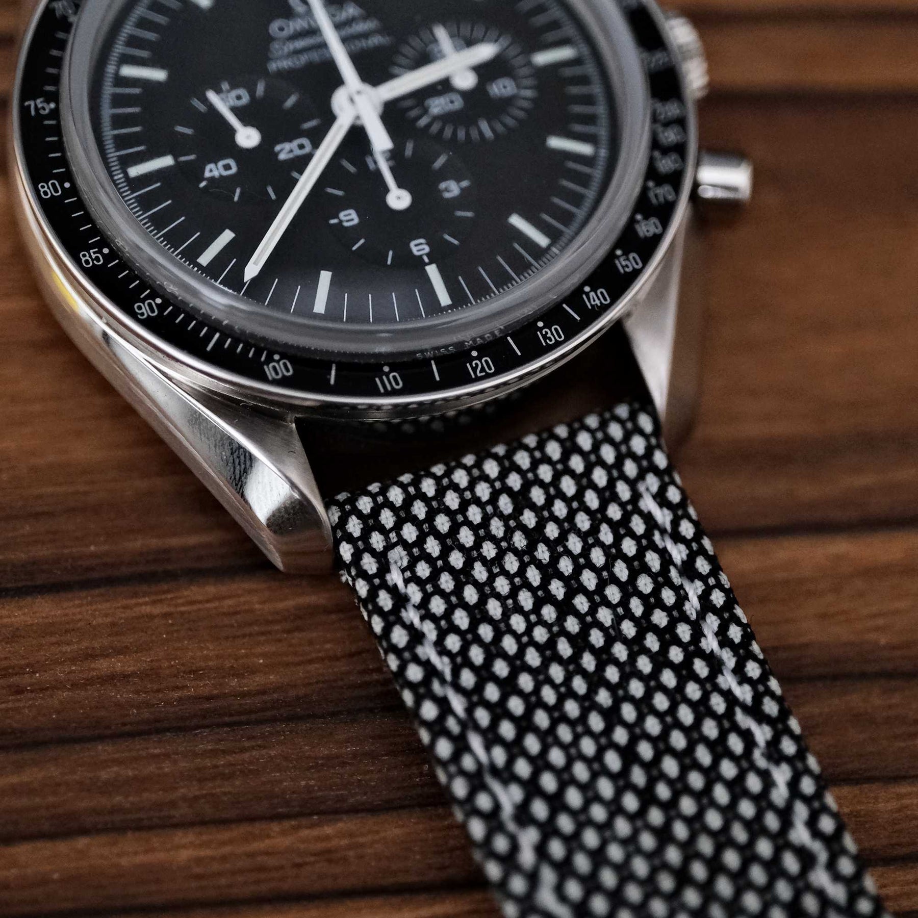 Black & White Cambridge Birdseye Strap