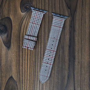 Beige & Red British Royal I Apple Strap