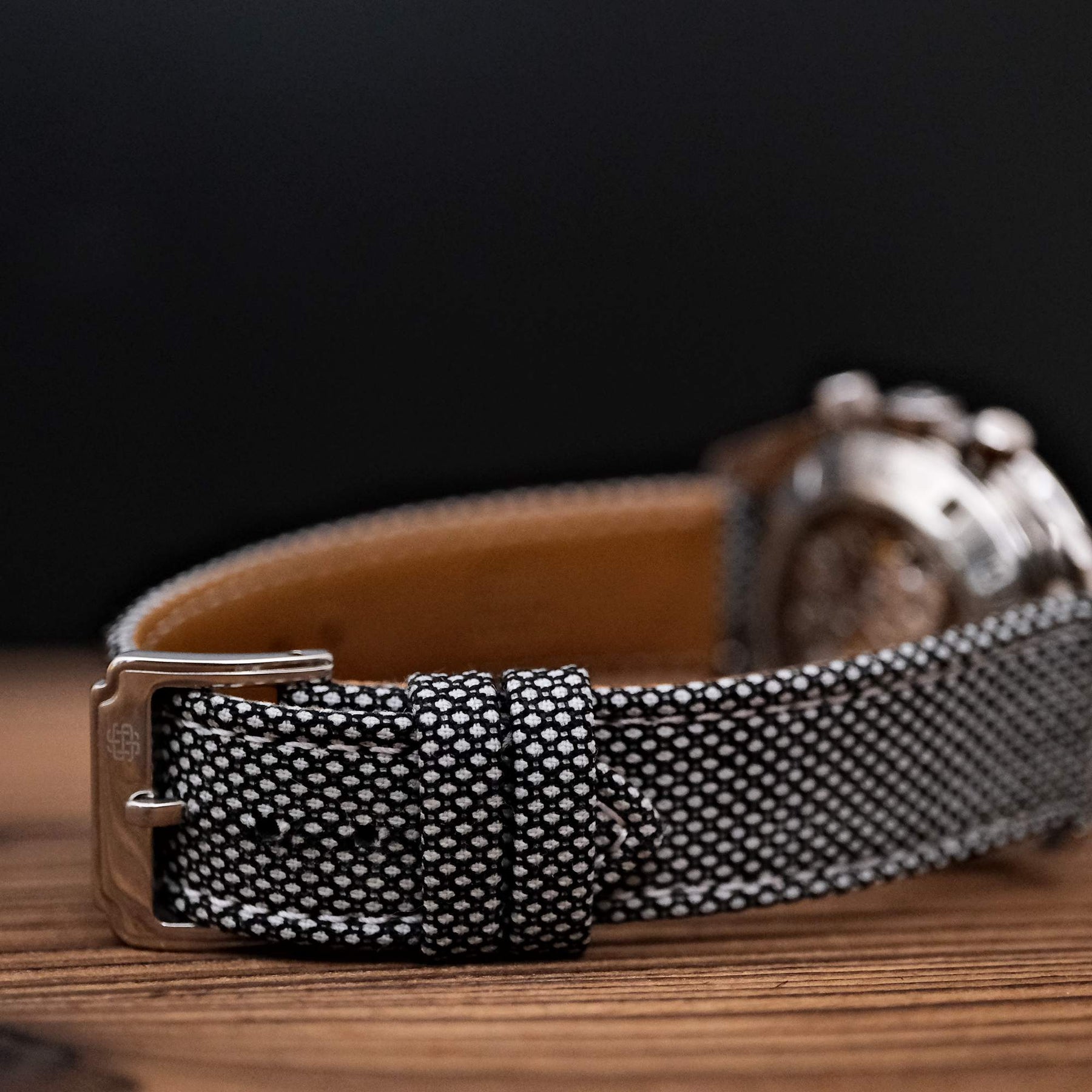 Black & White Cambridge Birdseye Strap