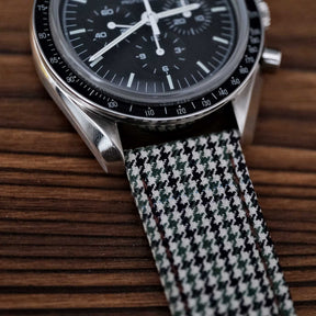 Olive Country Tweed Houndstooth Strap