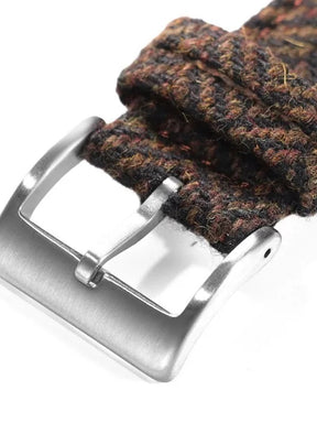 (Bespoke) HARRIS TWEED® Dark Grey Herringbone Watch Strap