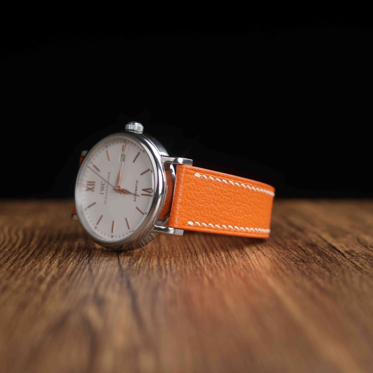 【Saffiano】Orange French Goatskin Strap