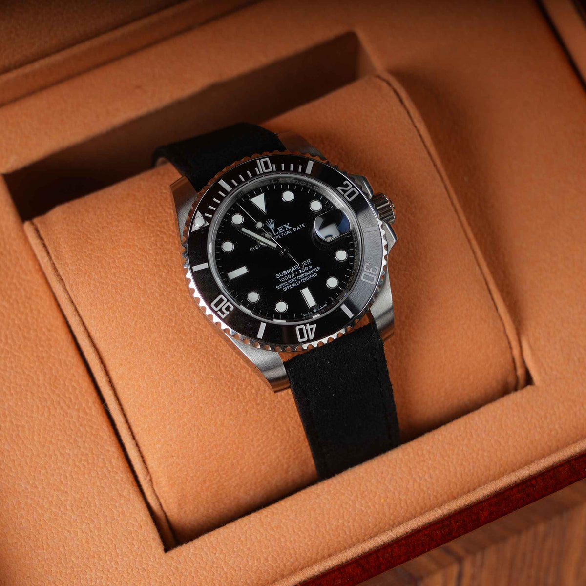 【Suede】Midnight Black Vintage Strap