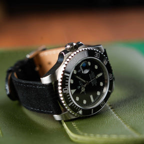 【Suede】Midnight Black Vintage Strap