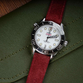 【Suede】Burgundy Red Vintage Strap