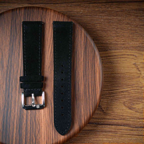 【Suede】Midnight Black Vintage Strap