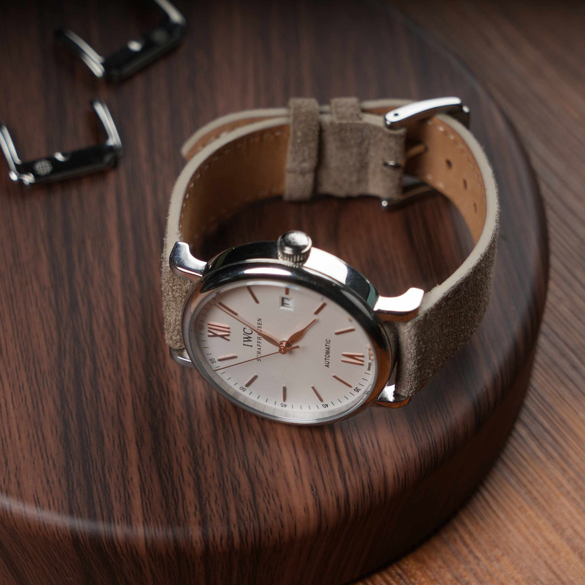 【Suede】Oatmeal Beige Vintage Strap