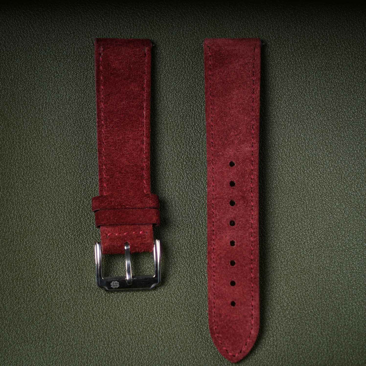 【Suede】Burgundy Red Vintage Strap