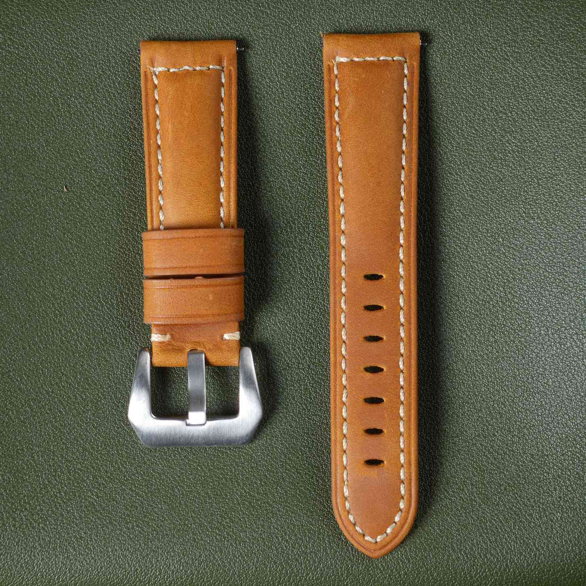 【Crazy Horse】Patina Caramel Waxed Strap