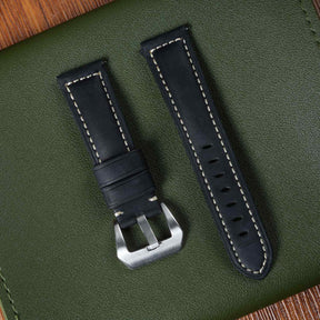 【Crazy Horse】Patina Black Waxed Strap