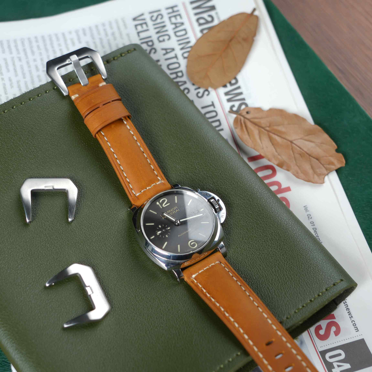 【Crazy Horse】Patina Caramel Waxed Strap