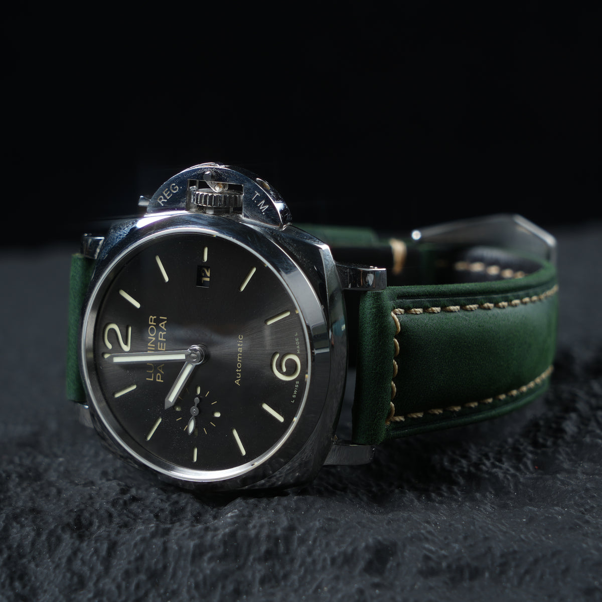【Crazy Horse】Patina Forest Green Waxed Strap