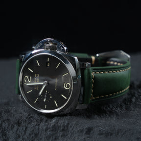 【Crazy Horse】Patina Forest Green Waxed Strap