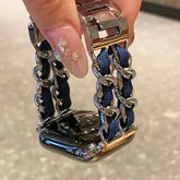 Chic Metal Denim Apple Watch Strap