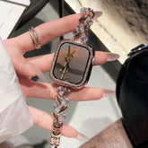 Luxury Heart-Shaped Swarovski Crystal Apple Watch Strap