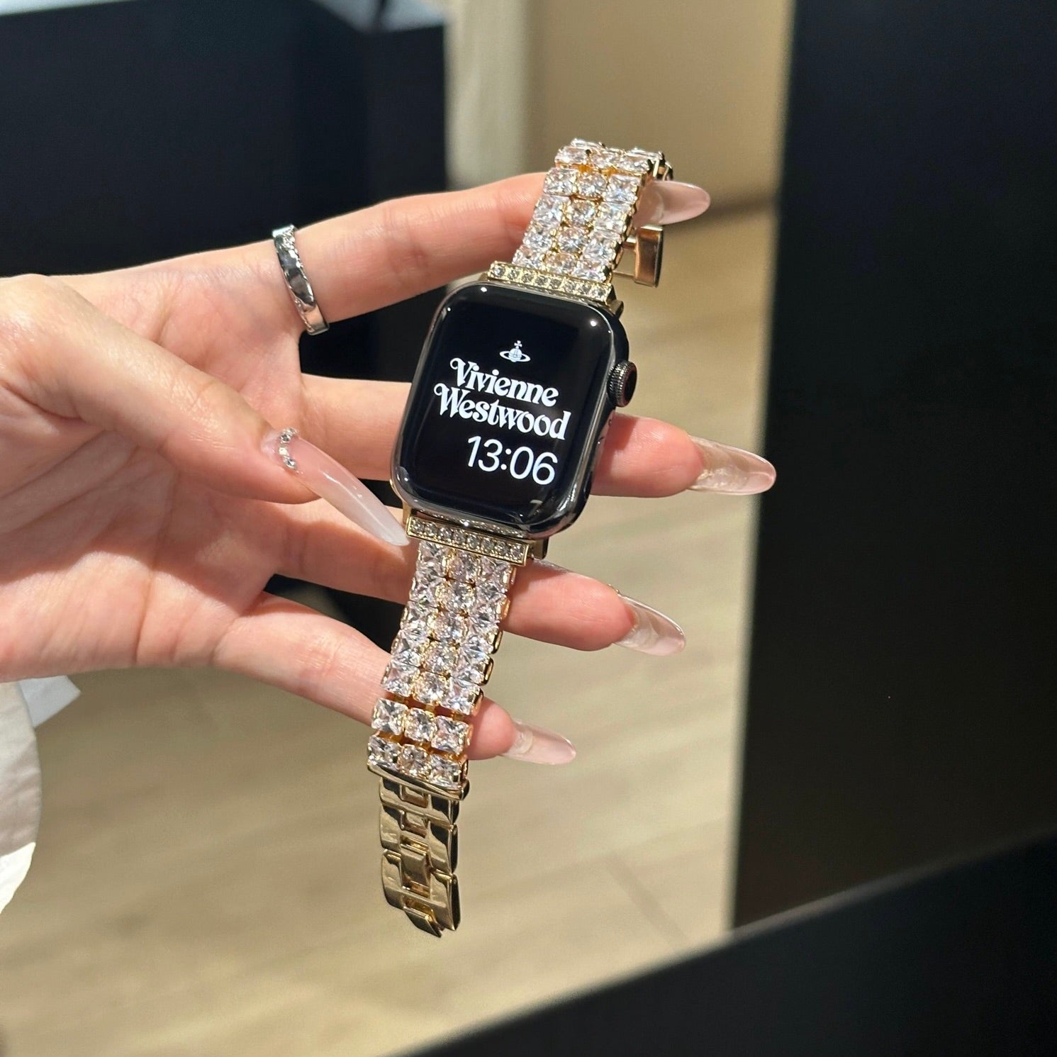 Starry Sky Bracelet-Style Diamond Apple Watch Strap