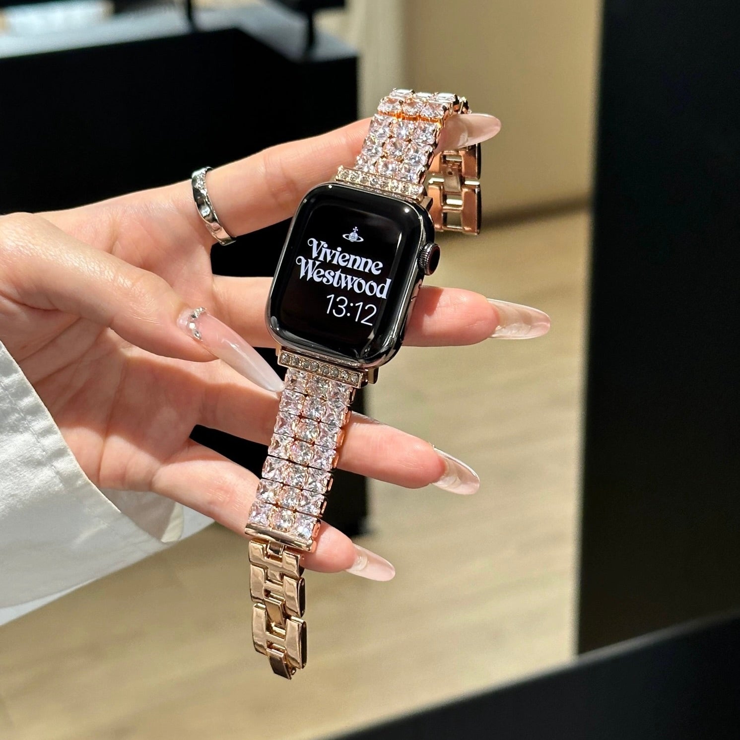 Starry Sky Bracelet-Style Diamond Apple Watch Strap