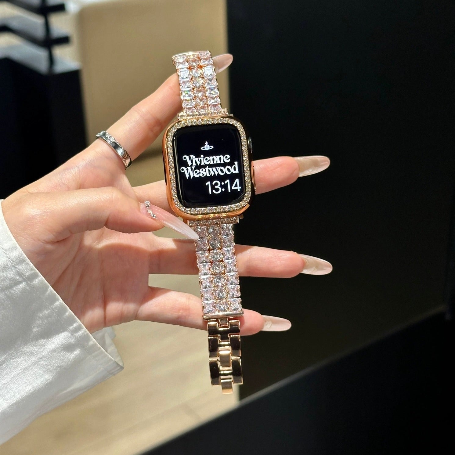 Starry Sky Bracelet-Style Diamond Apple Watch Strap