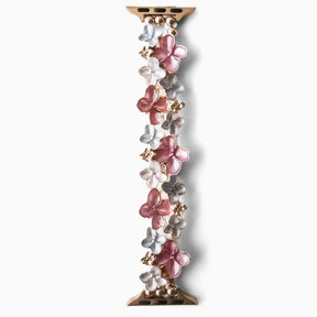 Pink Four-Leaf Clover Bracelet Apple Watch Strap