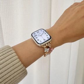Pink Four-Leaf Clover Bracelet Apple Watch Strap