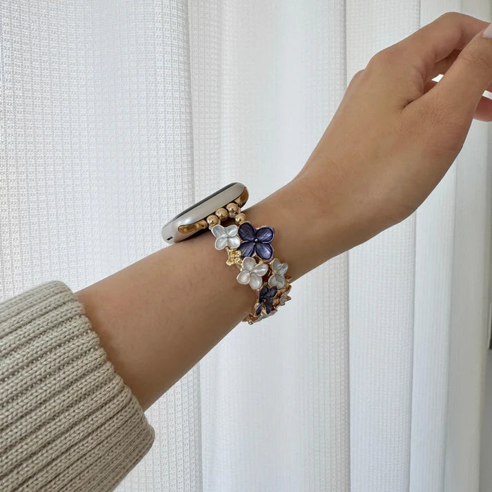 Purple Four-Leaf Clover Bracelet Apple Watch Strap