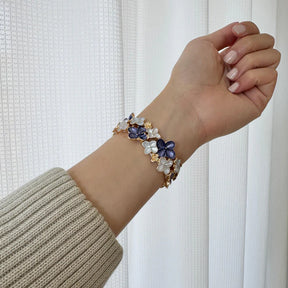 Purple Four-Leaf Clover Bracelet Apple Watch Strap