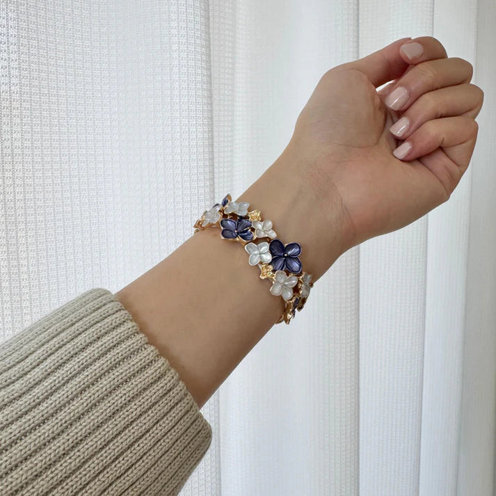 Purple Four-Leaf Clover Bracelet Apple Watch Strap
