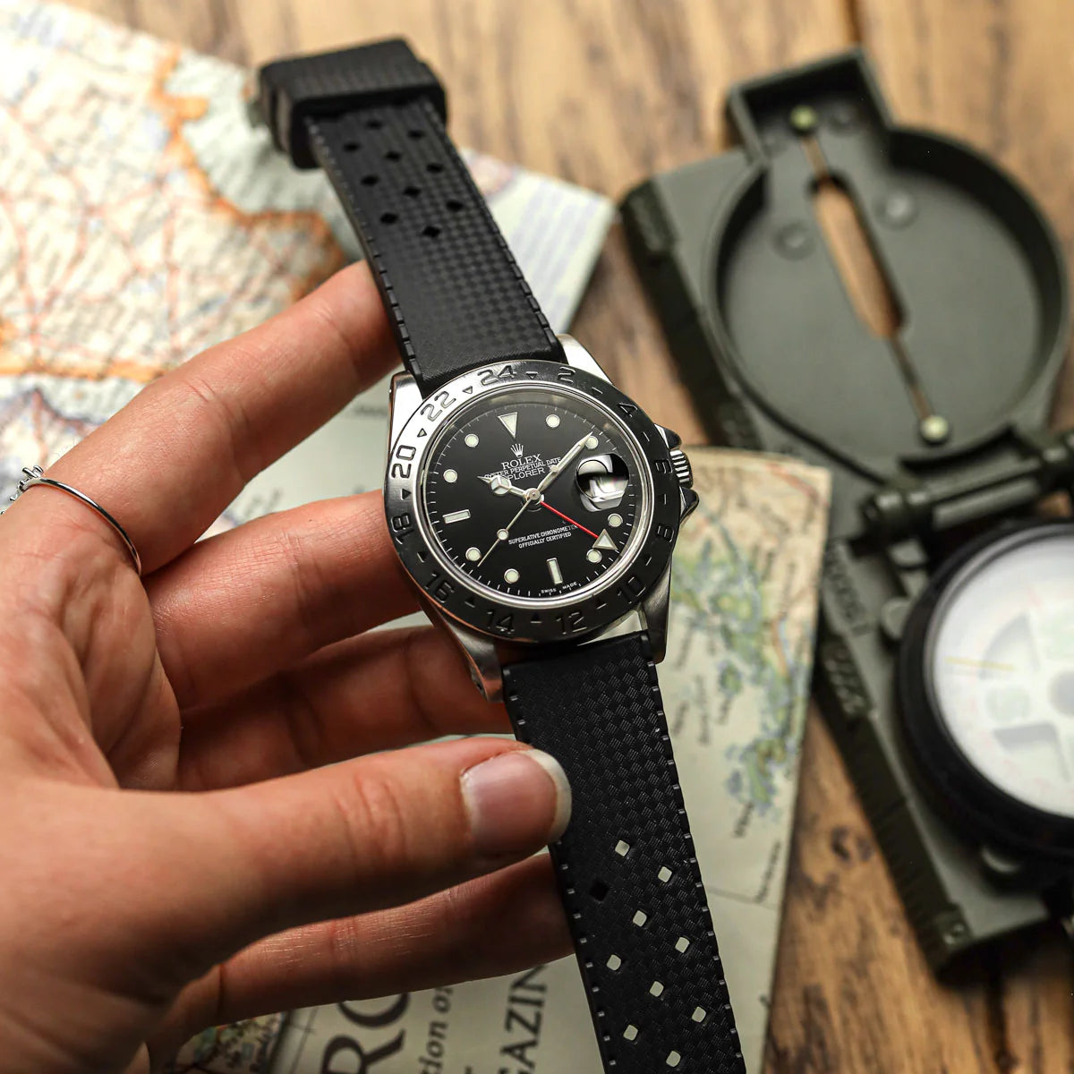 Pitch Black Rubber CTS-3 Strap