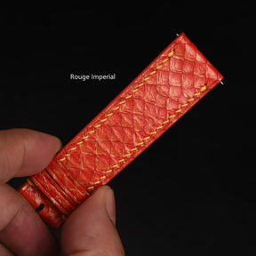 Salmon Leather Aquatic Silk Strap