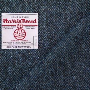 (Bespoke) HARRIS TWEED® Dark Blue Herringbone Strap