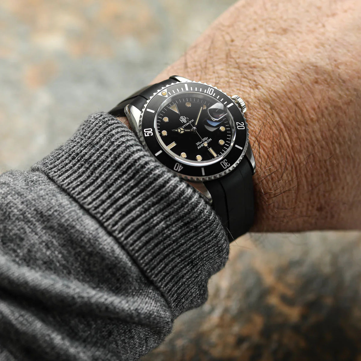 Pitch Black Rubber CTS-2 Strap