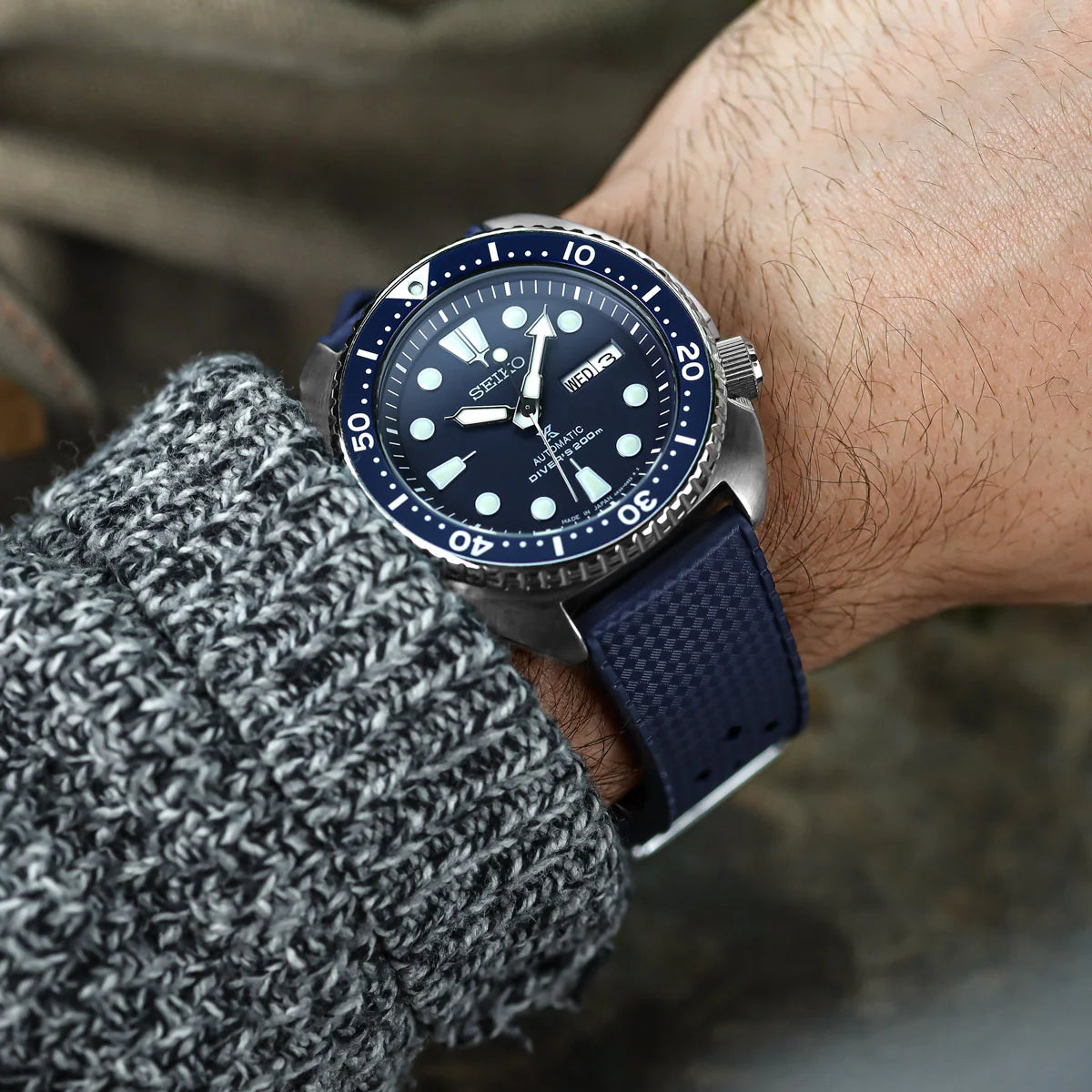 Sapphire Blue Rubber CTS-3 Strap