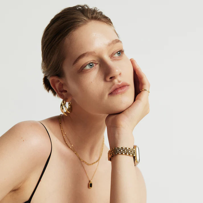 18K Gold Five-Bead Bracelet Apple Watch Strap