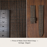 (Bespoke) Prince of Wales Check Watch Strap - PC04