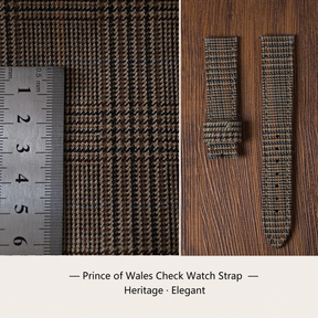(Bespoke) Prince of Wales Check Watch Strap - PC04