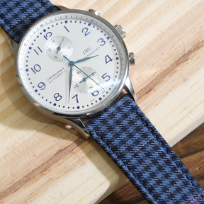 （New in）Navy English Suits Windowpane Watch Strap