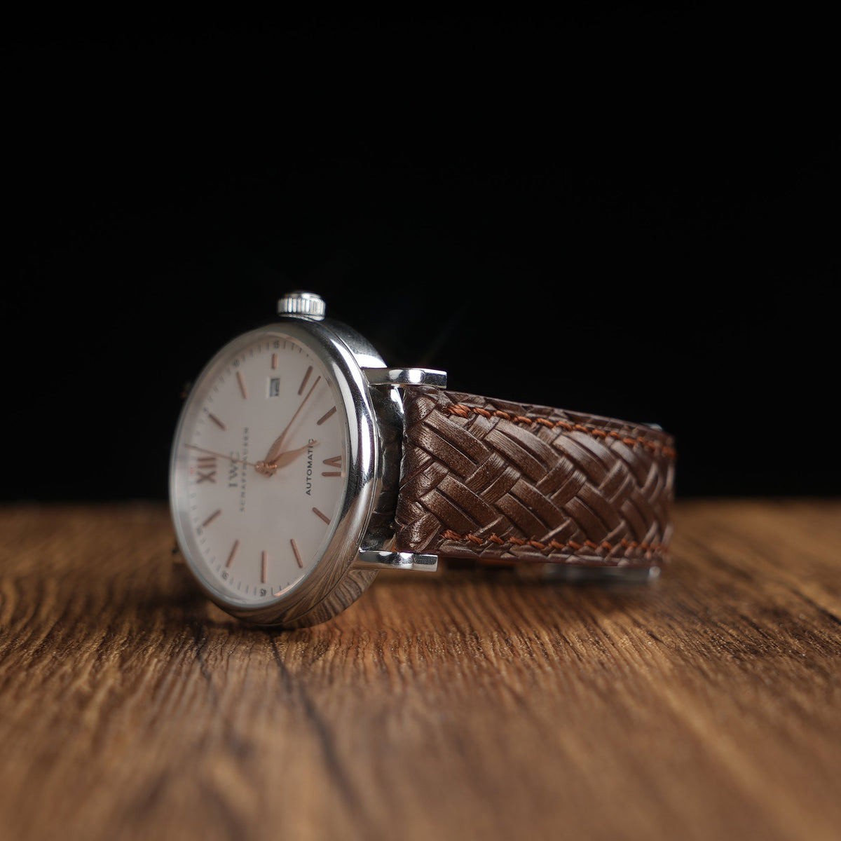 Treccia Taupe Italian Calfskin Strap